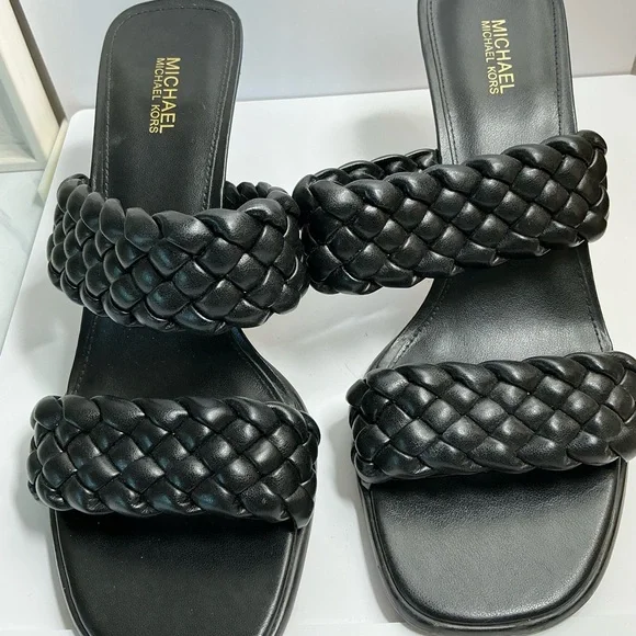 Michael Kors Black Braided Women's Sandals 8.5 - Picture 5 of 12